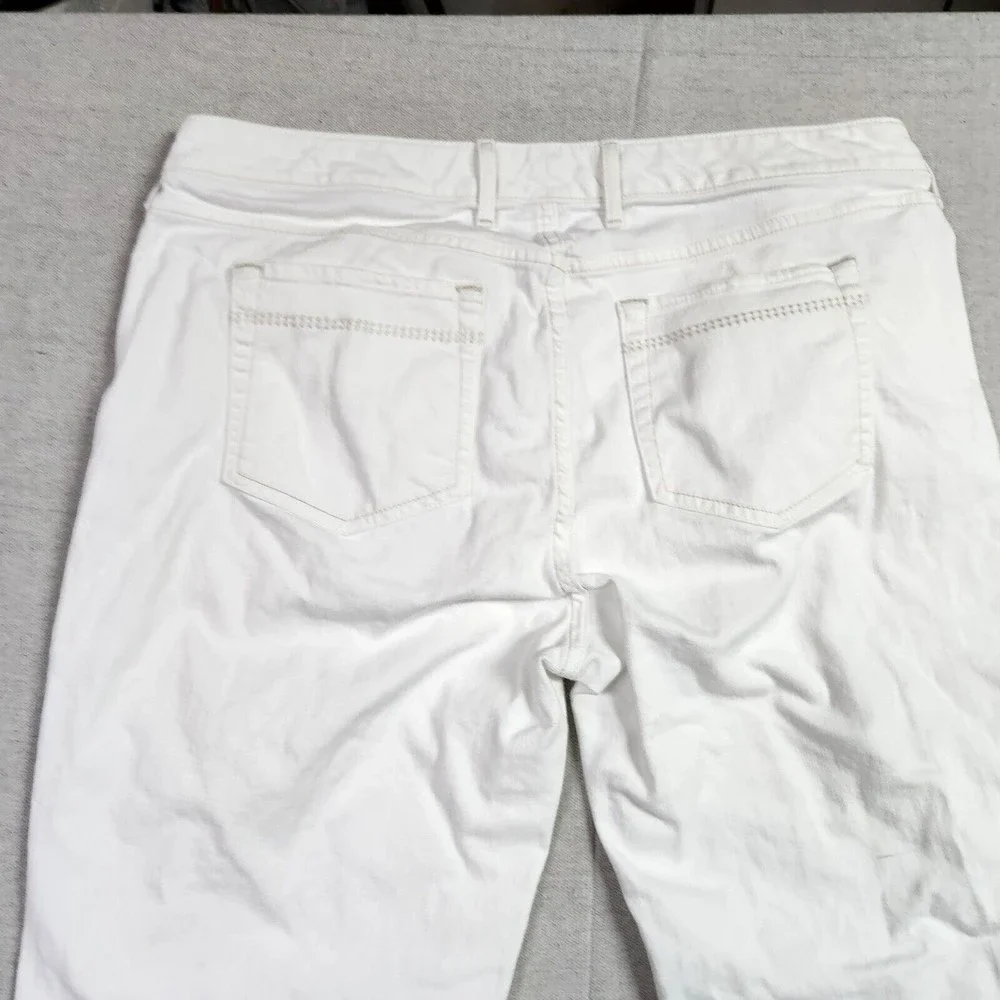 Eddie Bauer Womens Size T16 White Curvy Crop Capri Denim Jeans - Picture 11 of 14